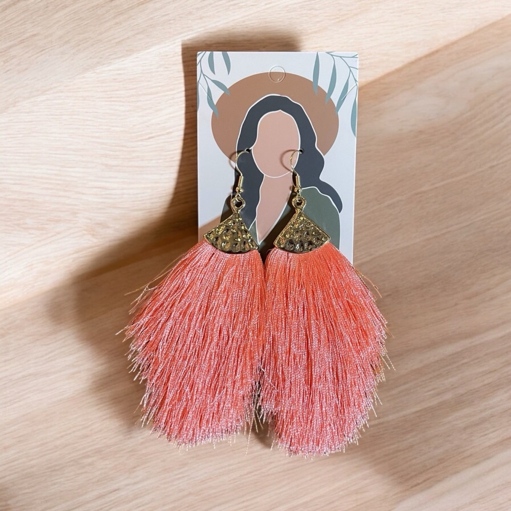 Tassel gold Boho earrings